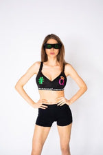 SPORTS BRA AND SPORT SHORTS EMBROIDERED
